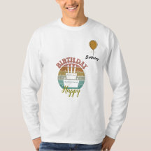 Souhaits d'anniversaire personnalisés T-shirt brod