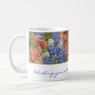 Souhaits d'anniversaire ! Tasse de fleurs sauvages