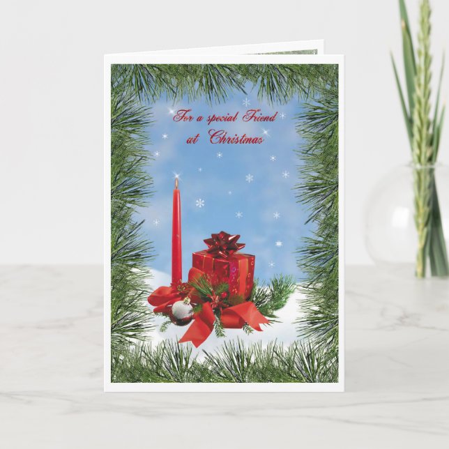 Souhaits de Noël pour une carte spéciale d'ami (Devant)