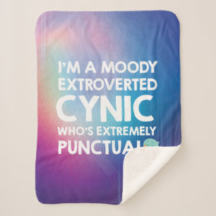 Soul 22 - I'm A Moody Extroverted Cynic Sherpa Blanket