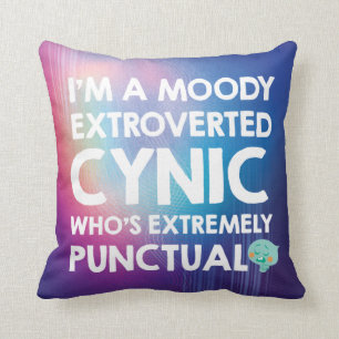 Soul 22 - I'm A Moody Extroverted Cynic Throw Pillow