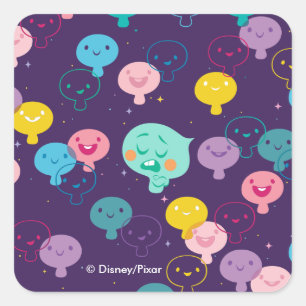 Soul   22 & New Souls Pattern Square Sticker