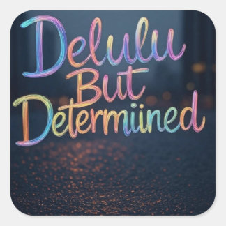 soul art, chaotic beauty, bold typography, colorfu square sticker