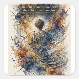 Soul Becomes Dyed — Marcus Aurelius Sticker