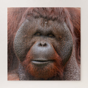 Soul Beneath the Flanges – Orangutan Face Jigsaw Puzzle