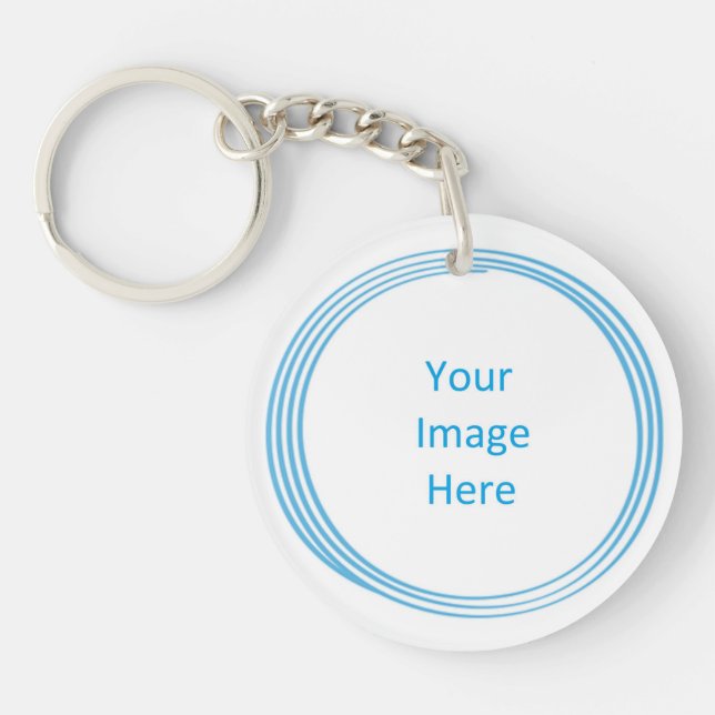 Soul Blissed Circle Custom Key Chain, 2 sided Keychain (Front)