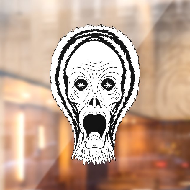 Soul Chilling Scream Horror Art Window Cling (Sheet 2)