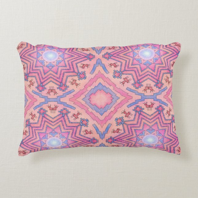 Soul Circle - Folklore Mandala of Inner Peace Accent Pillow (Front)