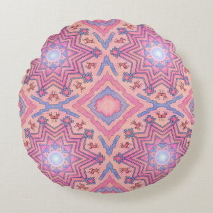 Soul Circle - Folklore Mandala of Inner Peace Round Pillow