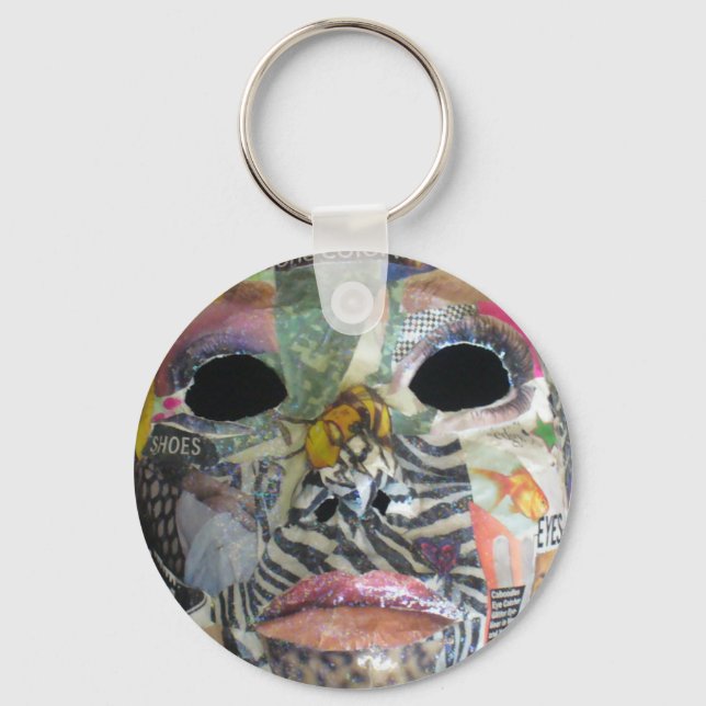 Soul Comes In All Colours Mask Keychain (Front)