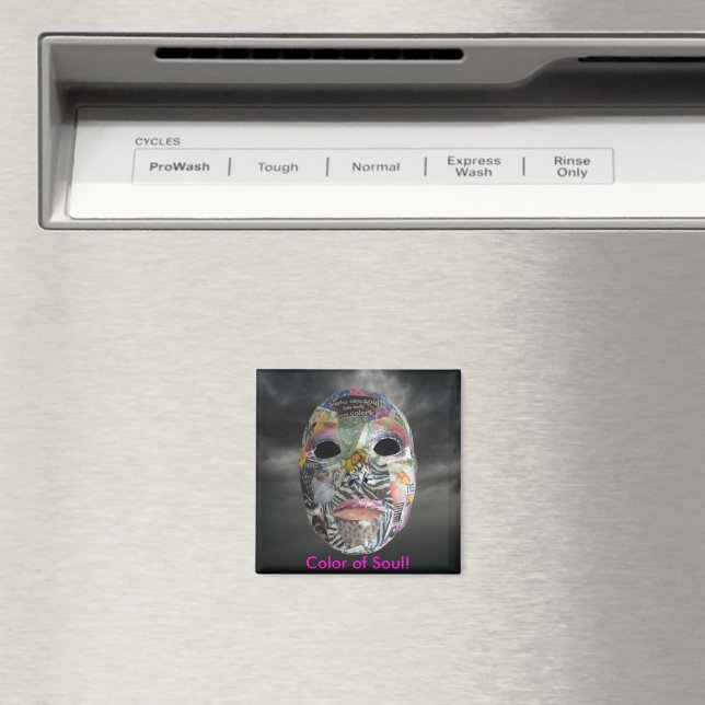 Soul Comes In All Colours Mask Magnet (In Situ (Dishwasher))