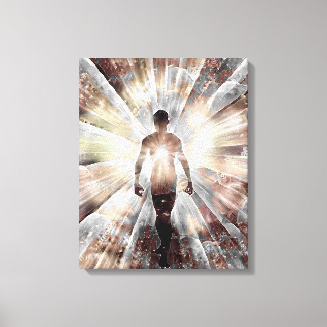 Soul energy beams canvas print (Front)