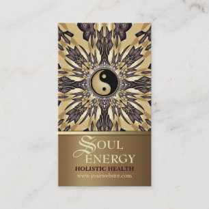 Soul Energy Yin Yang New Age Gold Carte de visite