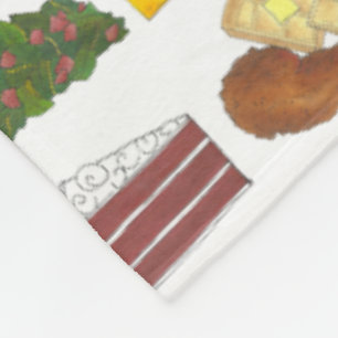 Soul Food Favourites Foodie Southern Cuisine Fleece Blanket