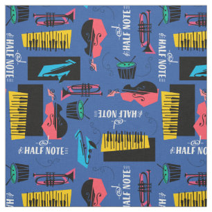 Soul   Jazz Instrument Pattern Fabric