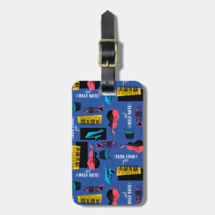 Soul Jazz Instrument Pattern Luggage Tag