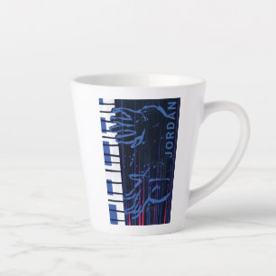 Soul   Jazz Piano Editorial Art Latte Mug