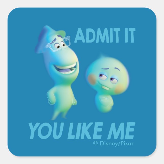 Soul | Joe & 22 - Admit It You Like Me Square Sticker (Front)