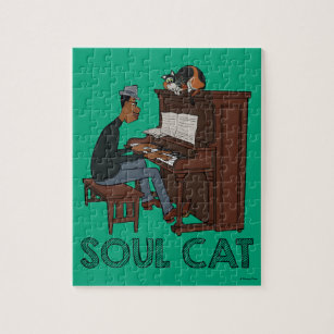 Soul   Joe & Mr. Mittens at the Piano Jigsaw Puzzle