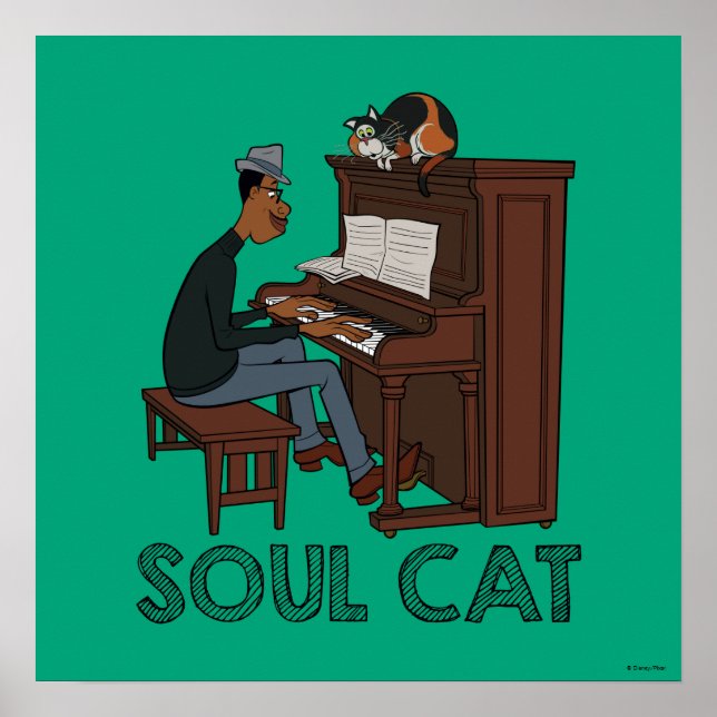 Soul | Joe & Mr. Mittens at the Piano Poster (Front)