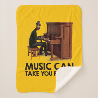 Soul | Joe - Music Can Take You Places Sherpa Blanket
