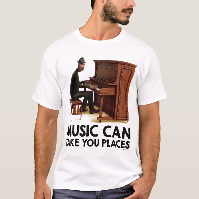 Soul | Joe - Music Can Take You Places T-Shirt (Front)