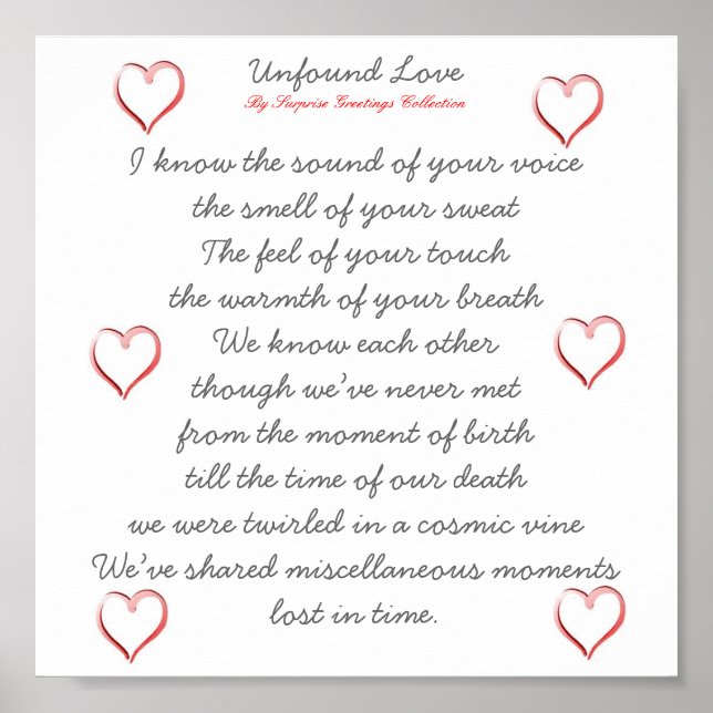 Soul Mate Poem Poster (Front)