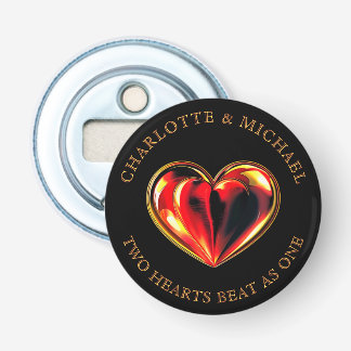 Soul Mates Two Hearts Beat As One Valentine Name Bottle Opener