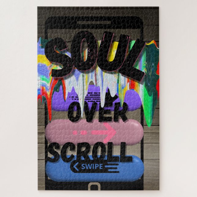 Soul Over Scroll Inspirational Jigsaw Puzzle (Vertical)
