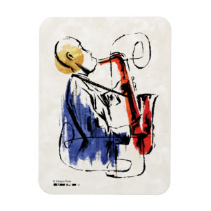 Soul Saxophone Player Editorial Art Magnet