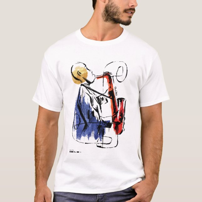 Soul | Saxophone Player Editorial Art T-Shirt (Front)
