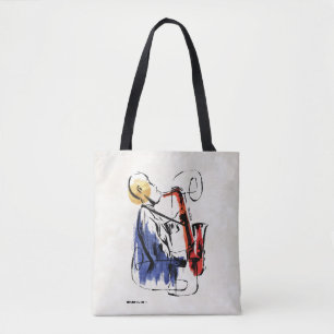 Soul   Saxophone Player Editorial Art Tote Bag