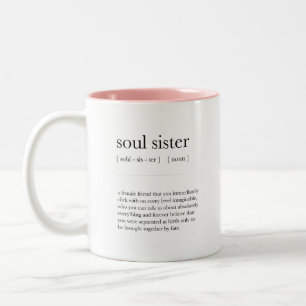 soul sister Definition Meaning Dictionary Art Deco Two-Tone Coffee Mug