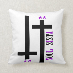 Soul Sister Double Cross Throw Pillow