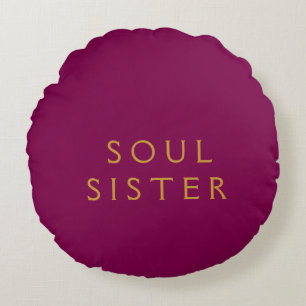 Soul Sister Round Pillow