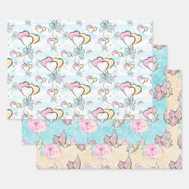 Soul Sisters, Best Friends Pattern Wrapping Paper Sheet (Set)