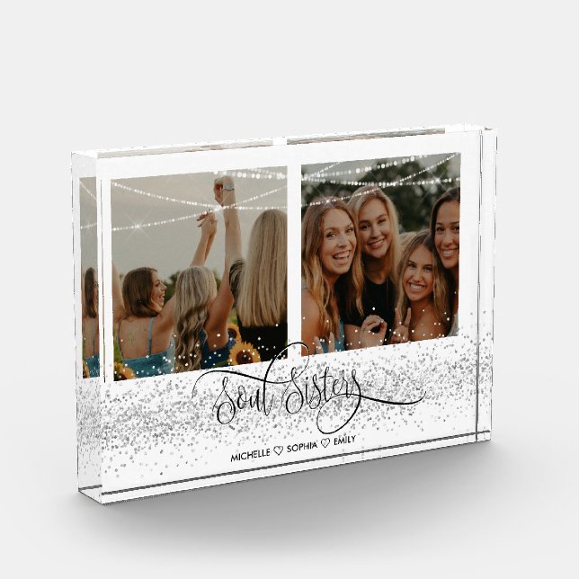 Soul Sisters Cute Modern Photo Best Friends Gift (Left)