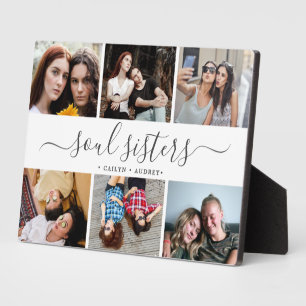 Soul Sisters Photo Collage Gift for Best Friends Plaque