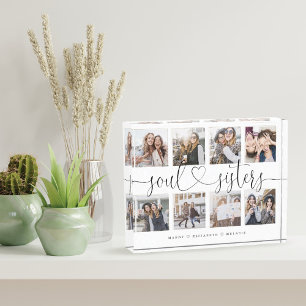 Soul Sisters Script Gift For Friends Photo Collage Block