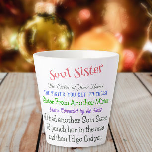 Soul Soeur Coeur et drôle Café Latte Mug