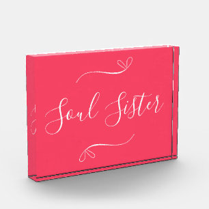 Soul Soeur rose chaude minimaliste Bloc photo mode
