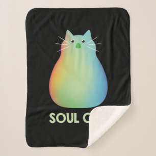 Soul Soul Cat Sherpa Blanket