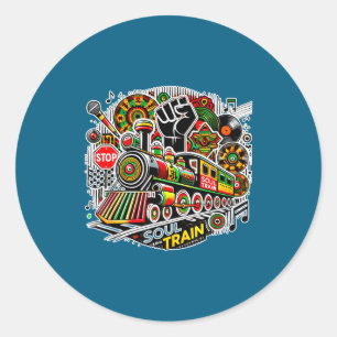 Soul Train African American Melanin Africa Black H Classic Round Sticker