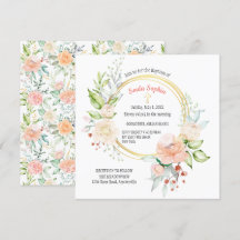 Soula Square Baptism Invitation