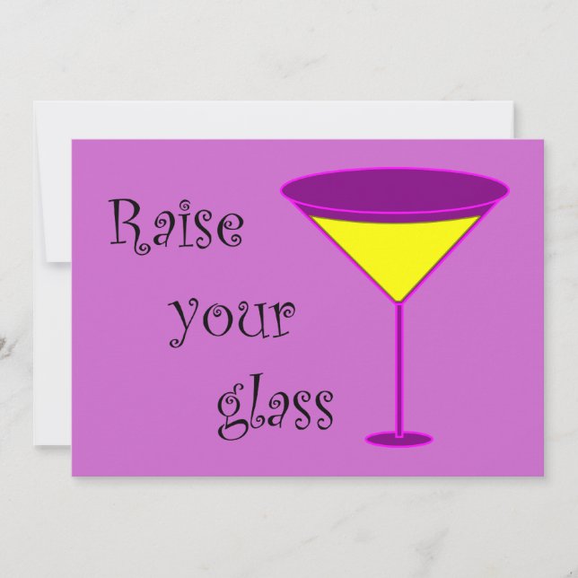 Soulevez votre invitation en verre de partie de (Devant)