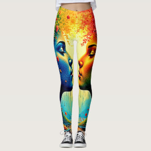 Soulful Rainbow Connection Design Leggings