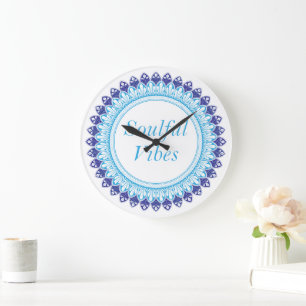 Soulful Vibes mandala Large Clock