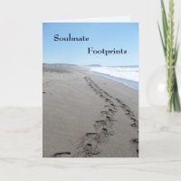 Soulmate Footprints Anniversary Card With Poem