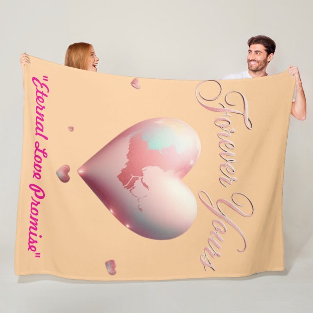 "Soulmate Love Forever" Fleece Blanket (In Situ)