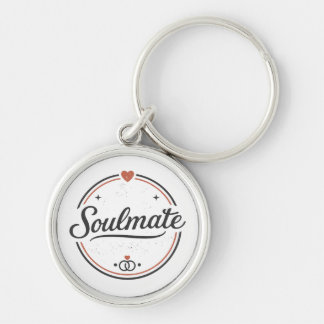 Soulmate Retro Love Minimal(Light) Couple Matching Keychain